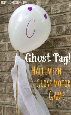 ghost tag halloween gross motor game for kids to play on the road or in the back yard