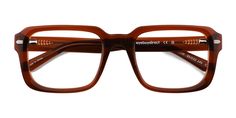 Crystal Dark Brown square eyeglasses available in variety of colors to match any outfit. These stylish full-rim, x-large sized acetate eyeglasses include free single-vision prescription lenses, a case and a cleaning cloth. Womens Eye Glasses Trend 2024, Aesthetic Glasses, Brown Glasses, Square Crystal, Brown Square, Cool Glasses