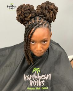 Locs In Two Ponytails, 2 Bun Loc Style, Long Dreads Styles For Women Black Loc Hairstyles, Pigtail Loc Styles, Hair Styles For Locs Dreadlocks, Dreadlock Ponytail Hairstyles Women, Curled Loc Styles, Locs Hairstyles Ponytails, Girl Dreads Styles