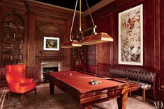 an image of a pool table in a living room