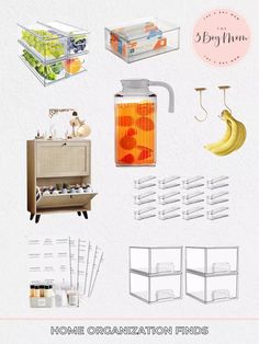 an assortment of home organization finds