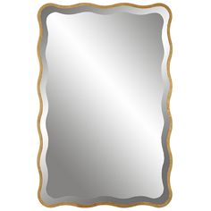 Uttermost Aneta Gold Scalloped Mirror By Casagear Home Scalloped Mirror, Wavy Mirror, Uttermost Mirrors, Home Decor Brand, Gold Mirror Wall, Mirror Shapes, Wood Wall Mirror, Mirrors Edge, Wood Mirror