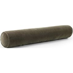 the large pillow is made out of fabric and has a long tube on it's side