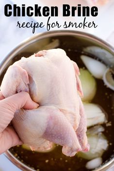 An easy smoked chicken brine recipe that uses common ingredients but gives the perfect flavor for smoked poultry Whole Chicken Brine For Smoker, Egg Smoker Recipes, Poultry Brine Recipe, Chicken In The Smoker Recipes, Whole Chicken Smoker Recipes, Chicken Brine Recipe For Smoker, Easy Chicken Brine, Chicken In The Smoker, Smoked Chicken Brine