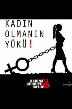 a woman is chained to a key with the words kadin olaman yukuu