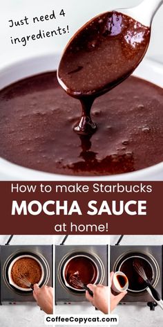 how to make starbuck's mocha sauce at home - step by step instructions