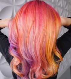 Barbiecore Hair, Grunge Hair Color Ideas, Grunge Hair Color, Hair For Blondes, Neon Pink Hair, Exotic Hair Color, Exotic Hair, Sunset Hair, Pink Blonde