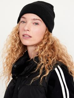 rolled brim one sizemachine wash according to the care instruction label  . Best Holiday gift for Women , perfect Hats for Christmas! Navy Beanie, Beanie Black, Women's Beanie, Jack Black, Old Navy Women, Gift For Women, Women's Accessories, Old Navy, Accessories Hats