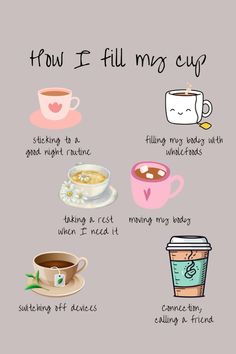 Filling your cup is essential for a balanced and healthy life 💫 Whether it's through self-care, quiet time, or doing what you love, make sure you're giving back to yourself first. #FillYourCup #SelfCare #Recharge #MentalHealthMatters #PrioritizeYourself #SelfLoveJourney Fill Your Cup Activity, Mental Wellness Activity, Routine Building, Filling Your Cup, Wellness Week, Fill My Cup, Period Cycle, Back To Yourself, Healthy Period