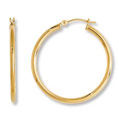 These hoop earrings are perfect for a day at the office or a night on the town. Styled in 14K yellow gold, each fine jewelry earring is fastened with a secure snap-lock back. Jewelry Hoop Earrings, Gold Bar Pendant, Baublebar Earrings, Gold Stock, Arrow Earrings, Jewelry Advice, Silver Flower Earrings, Jared The Galleria Of Jewelry, Western Earrings