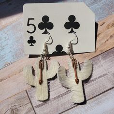 Questions? Leave A Comment Below! Clay Earrings Western, Western Jewelry Diy, Cowhide Jewelry, Cowhide Earrings, Western Diy, Cowgirl Accessories, Leather Ideas, Western Earrings, Western Leather