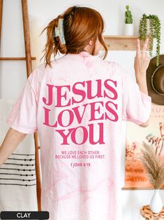 Jesus Loves You Comfort Colors Christian Shirt 👉 QUICK FACTS 👈 Unisex Color Blast Comfort Colors T-Shirt ® 1745 100% ring-spun cotton. Sizing is true to size RELAXED FIT - Size up 1-2 sizes for oversized look 👉HOW TO ORDER:👈 1. Please, Check and Review all Photos. 2. Select Your Size and Color from drop down menus. 3. Choose Your Quantity as much as you want. 4. Click "Add To Cart". For multiple items go back to the listing and repeat the steps. 👉Sizing Chart 👈 Use the sizing chart to unde Jesus Loves You Shirt, Cute Business Names, Jesus Clothes, Christian Merch, Jesus Is King, Love Like Jesus, We Love Each Other, Jesus Tees, Bible Verse Shirt