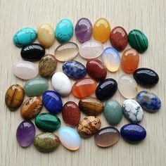 ad eBay - Wholesale 30pcs natural stone mixed Oval CAB CABOCHON stone DIY 13x18mm No Holes - Buy Now, click the link (eBay) Watercolor Gem, Blue Sand Stone, Crystal World, Gold Sand, Stones Diy, Accessories Making, Red Tigers Eye, Rose Quartz Stone, Jewelry Clothes