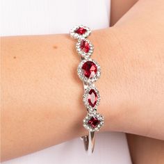 -Ruby Red & Silver Diamond Rhinestone Cuff Bracelet -Fashion Jewelry -Nickel Free. -Light Weight. -Boutique New With Tags Bundle 3+ Pieces For A 10% Discount! Offers Welcome Ruby Bracelet Silver, Diamond Ruby Bracelet, Adjustable Red Crystal Bracelet For Wedding, Red Crystal Bracelet With Rhinestones For Party, Red Crystal Rhinestone Bracelet For Party, Red Rhinestone Crystal Bracelet For Party, Red Rhinestone Bracelets For Party, Red Crystal Bracelet For Party, Elegant Red Crystal Bracelet For Parties