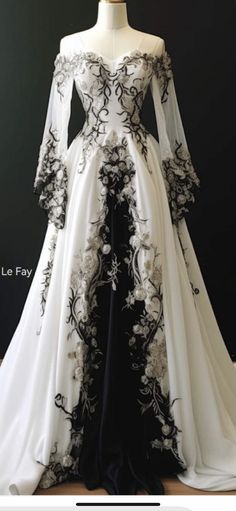 Black Wedding Gowns, Black Wedding Dress, Gothic Wedding Dress, Long Evening Dresses, Elegant Prom, Chique Outfits, Fantasy Dresses, Dream Wedding Ideas Dresses, Prom Dress Inspiration