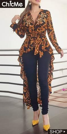 Dip Hem Blouse, Afrikaanse Mode, Classy Dress Outfits, African Print Fashion Dresses, Latest African Fashion Dresses, Fashion Attire, African Print Fashion, African Fashion Dresses, Mode Inspiration