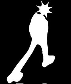 a white silhouette of a baseball player holding a bat