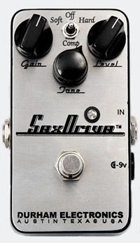 an electric guitar pedal overdrive with the word's logo on it