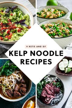 the kelp noodle dishes are ready to be eaten