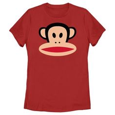 Paul Frank Tshirt, Paul Frank Monkey Clothes, Julius The Monkey, Paul Frank Monkey, Pop Culture Icons, Monkey Shirt, Colorful World, Paul Frank, Red Tee