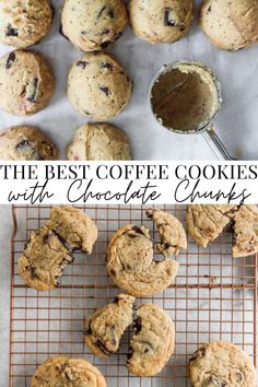 the best coffee cookies with chocolate chunks