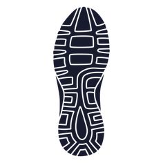 the sole of a person's shoe is shown in black and white on a white background