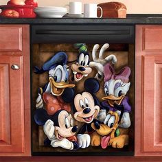 the mickey mouses are in the oven together