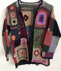 Patchwork Cardigan Made With All Seasons Cotton Granny Squares S-M Size | eBay Boho Style Bag, Granny Square Cardigan, Unique Cardigan, Square Cardigan, Granny Square Sweater, Patchwork Kimono, Cardigan Y2k, Sweater Handmade, Sweater Boho