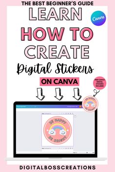 the best beginner's guide to learn how to create digital stickers on canvas