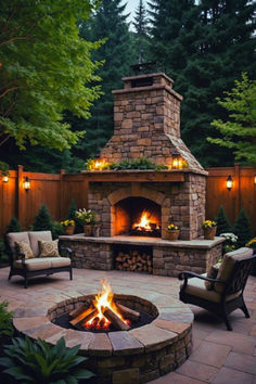 Cozy Courtyard 36 Fireplace featuring IntelliFire, transforming a patio into a charming retreat with modern and traditional design elements, perfect for warm and relaxing outdoor gatherings.