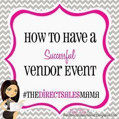 a sign that says how to have a successful vendor event with a woman sitting on the floor