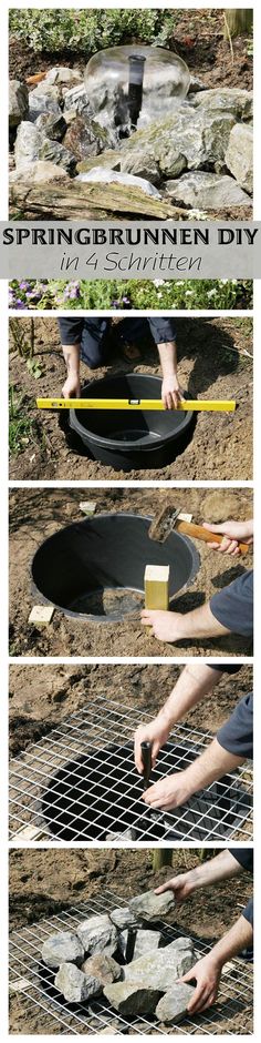 the instructions for how to build a fire pit