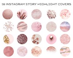 Minimalist Highlight Covers, Beige Highlights, Rose Gold Highlights, Minimalist Instagram, Instagram Story Highlight Icons, Story Highlight Icons, Instagram Story Highlight, Pink Highlights, Pink Instagram