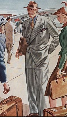 1940s Mens Fashion, 1930s Men, Fashion Sketches Men, Stylish Mens Suits, Vintage Illustration Art, Mens Fashion Illustration, Art Of Manliness, Italian Suit, Fashion Illustration Vintage