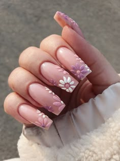 Flowers Light Pink Floral Nails, Nail Art Inspo, Nail Idea, Uñas Acrilicas, Nails 2024, Nail Design Ideas, Dream Nails, Floral Nails