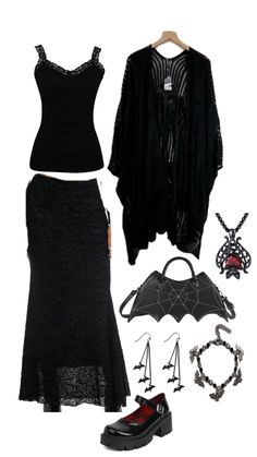 Vamp Clothes Aesthetic, Goth Tumblr Aesthetic, Vampire Themed Outfits, Goth Outfit Moodboard, Gothic Emo Outfits, Gothic Date Outfit, 90s Whimsy Goth Outfit, Goth New Years Outfit, Christian Goth Outfits