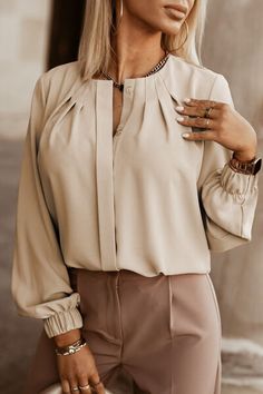 Features: Basic style Sheer: Opaque Stretch: No stretch Material composition: 100% polyester Care instructions: Machine wash cold. Tumble dry low. Imported Product measurements: XS: bust 37 in, shoulder 14.3 in, sleeve length 24 in, length 24.6 inS: bust 39.4 in, shoulder 14.7 in, sleeve length 24.4 in, length 25.4 inM: bust 41.3 in, shoulder 15.2 in, sleeve length 24.8 in, length 26.1 inL: bust 43.3 in, shoulder 15.7 in, sleeve length 25.2 in, length 26.9 inXL: bust 46.4 in, shoulder 16.5 in, s Long Sleeve Denim Jacket, Long Sleeve Workout, Pleated Shirt, Shirt Cuff, Long Sleeve Knit Sweaters, Tank Top Camisole, Draped Fabric, Casual Tank Tops, Basic Style