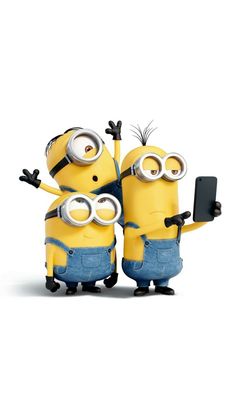 two minion characters standing next to each other