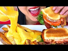 phan asmr cheese - YouTube Cheesy Fries, Blt Sandwich, Food Videos, Sandwiches, Cheese, Ethnic Recipes