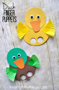 paper plate duck finger puppets for kids to make