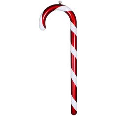 a red and white candy cane ornament