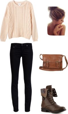 Cute fashion for winter Look Grunge, Ray Ban Wayfarer, Ray Ban Aviator, School Looks, Cute Fall Outfits, White Sweater, Clothes And Accessories, Mode Vintage