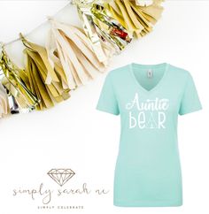 Auntie Bear, Auntie Bear shirt, New Aunt, Aunt gift, Mama Bear, Mama Bear Shirt, Custom T-shirt, Mom t-shirt, - pinned by pin4etsy.com