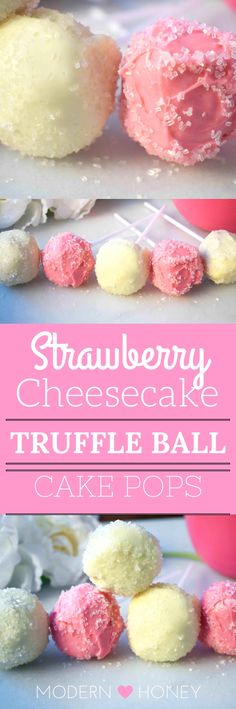 strawberry cheesecake truffle ball cake pops recipe