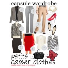 "capsule wardrobe: petite career clothes" by franticbutfabulous on Polyvore Petite Capsule Wardrobe, Petite Wardrobe, Career Clothes, Curated Wardrobe, Career Outfits, Minimalist Capsule Wardrobe