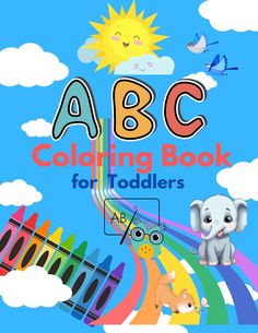 the abc coloring book for toddlers is shown