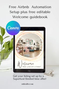 Free Airbnb Automation Setup and Free Welcome guidebook Canva template Guidebook Template, Airbnb Superhost, Digital Tools, Mom Blogger, Hi There, Full Time