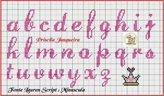 a cross stitch pattern with letters and numbers