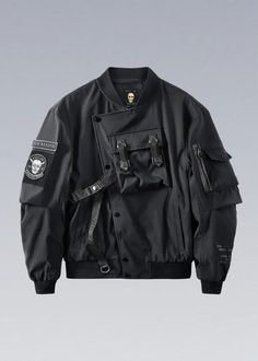 Warcore Death Pattern Bomber Jackets - Affordable Techwear - X Street Wear Techwear, Techwear Jackets Men, Winter Techwear, Street Techwear, Street Wear Jacket, Cyberpunk Mode, Techwear Ninja, Cool Jackets For Men