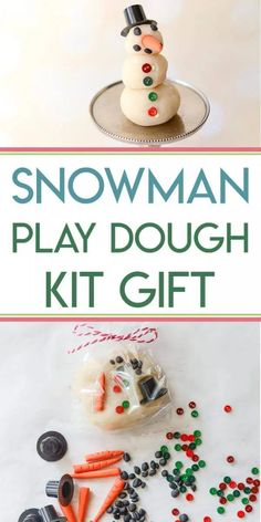 the snowman play dough kit is on display